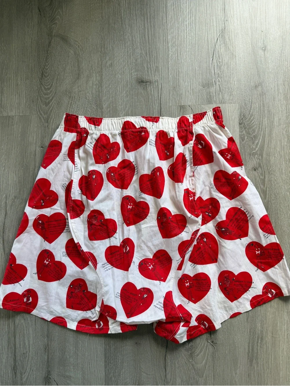 Arrow Vintage Valentine Hearts Novelty Boxer Shorts Sprinter 36 Sanforized 1738